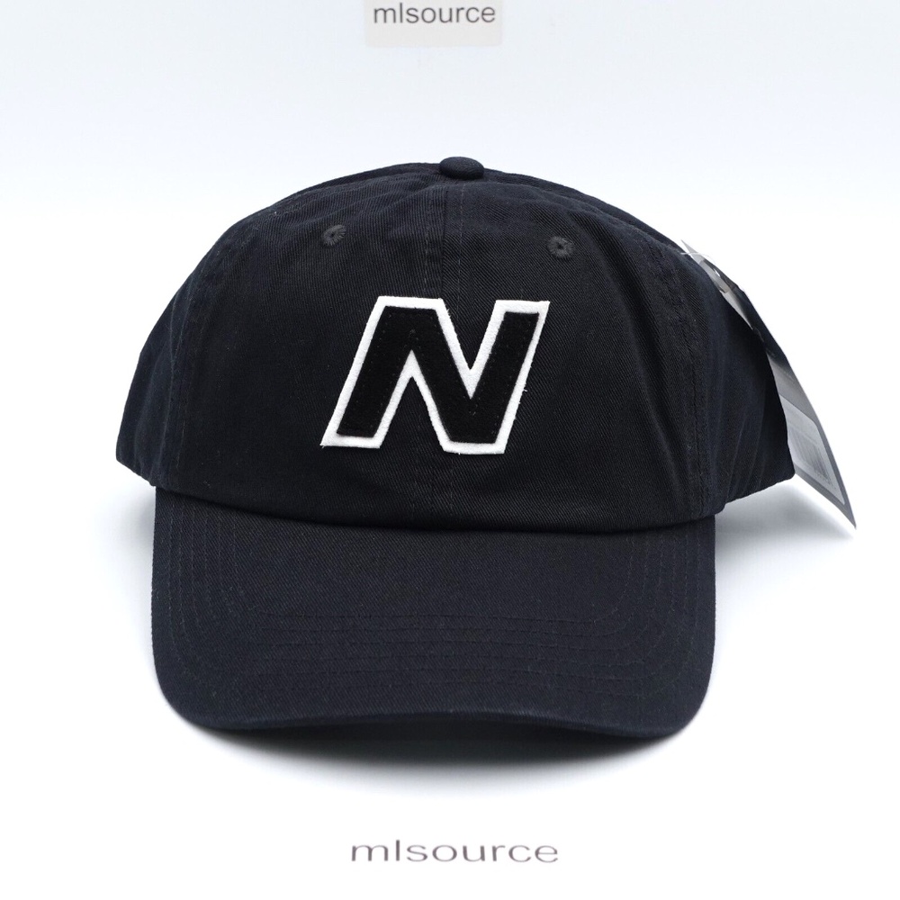 NEW New Balance V990 Block N Curved Brim Snapback Hat Cap LAH21214 Navy - Picture 2 of 7